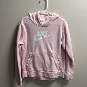 NIKE - SWEAT SHIRT - SWEATSHIRT - PINK - GIRLS - SMALL (HOODIE)